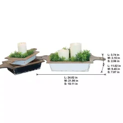 Decorative Bowls & Jars>Kirklands Home Black and White Wooden Base Bowls, Set of 3