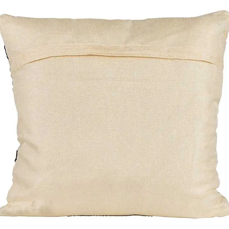 Kirklands Home Black and White Woven Stripe Indoor/Outdoor Pillow Discount
