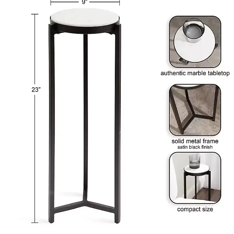 Kirklands Home Angular Marble Accent Table Black Online