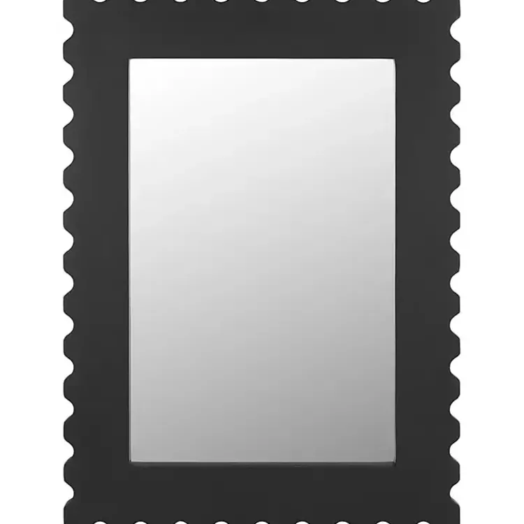 Kirklands Home Angular Scalloped Nadia Wall Mirror Black Discount
