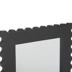 Kirklands Home Angular Scalloped Nadia Wall Mirror Black Discount