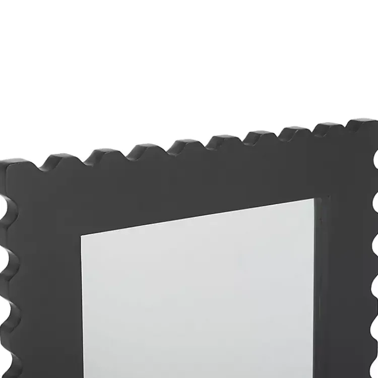 Kirklands Home Angular Scalloped Nadia Wall Mirror Black Discount