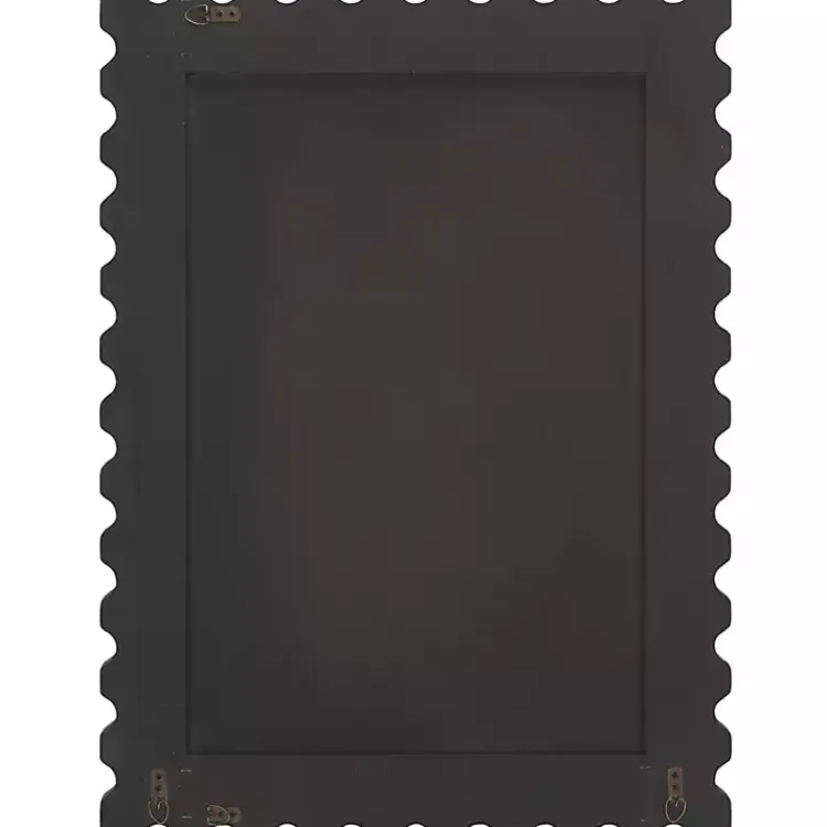 Kirklands Home Angular Scalloped Nadia Wall Mirror Black Discount