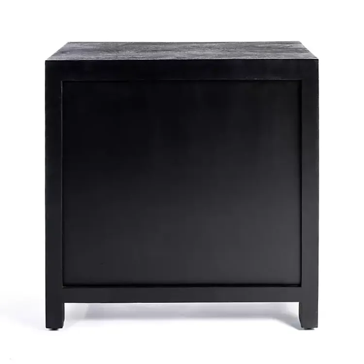 Kirklands Home Arch Cane and Wood Cabinet Black Discount