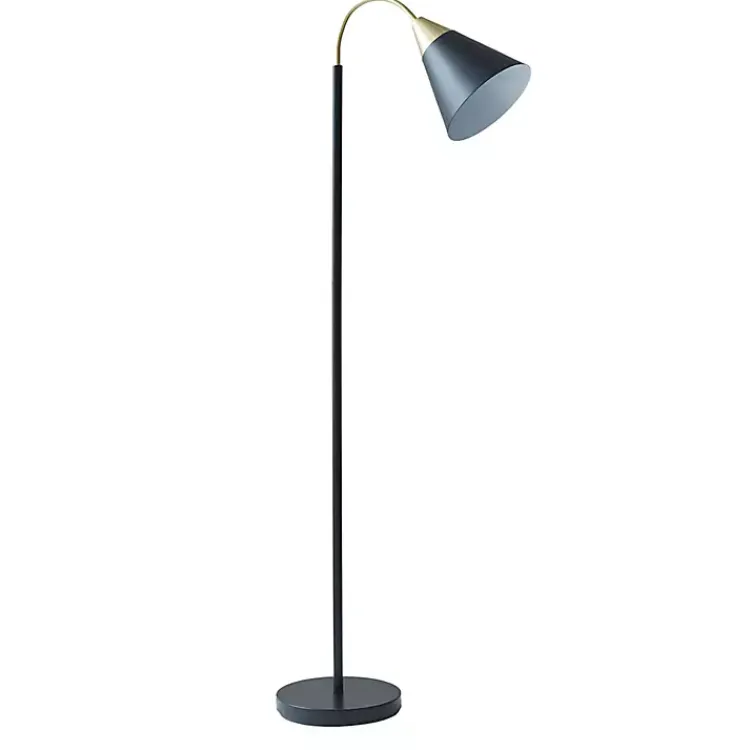 Kirklands Home Arched Cone Shade Floor Lamp Black Hot