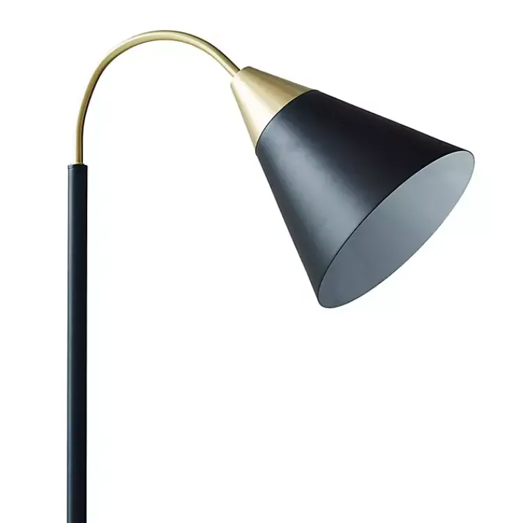 Kirklands Home Arched Cone Shade Floor Lamp Black Hot