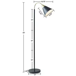 Kirklands Home Arched Cone Shade Floor Lamp Black Hot