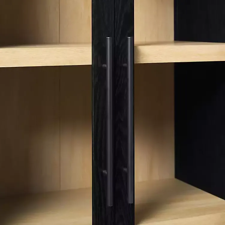 Kirklands Home Arched Glass Doors Chantelle Bookcase Black Hot