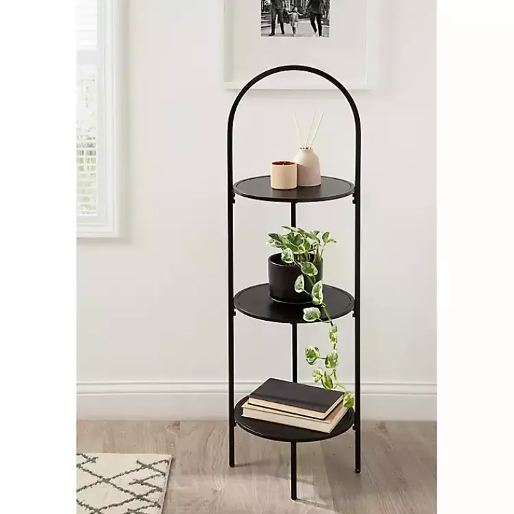Kirklands Home Arched 3-Tier Plant Stand Black Best