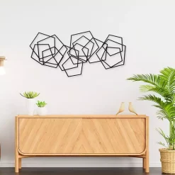 Kirklands Home Astraga Pentagon Plaque Black