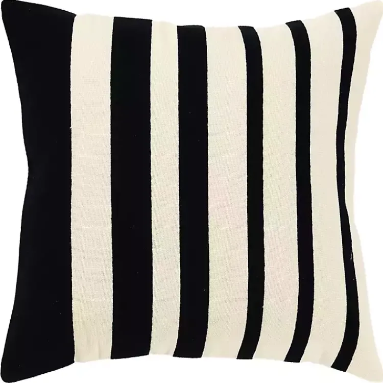 Pillows>Kirklands Home Black Asymmetrical Linear Throw Pillow