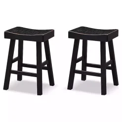 Kirklands Home Backless Cooper Counter Stools, Set of 2 Black Clearance