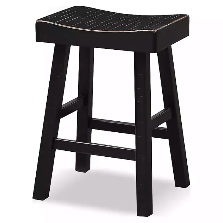 Kirklands Home Backless Cooper Counter Stools, Set of 2 Black Clearance