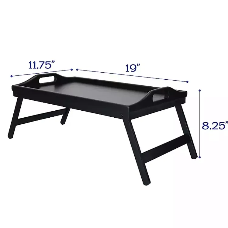 Kirklands Home Bamboo Standing Serving Tray Black Outlet
