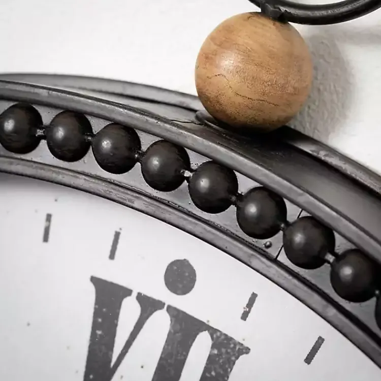 Kirklands Home Black Beaded Metal Wall Clock Online