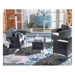 Kirklands Home Black Box Wicker 4-pc. Outdoor Living Set Outlet