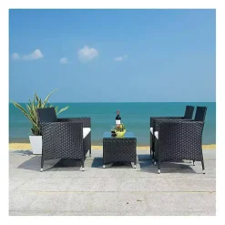 Kirklands Home Black Box Wicker 4-pc. Outdoor Living Set Outlet