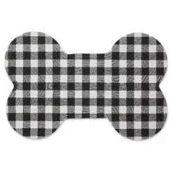 Kirklands Home Black Buffalo Check Bone Pet Bowl Mat Discount