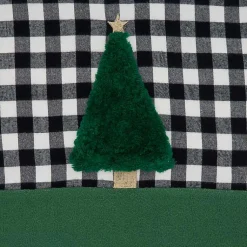 Kirklands Home Black Buffalo Check Christmas Tree Table Runner New