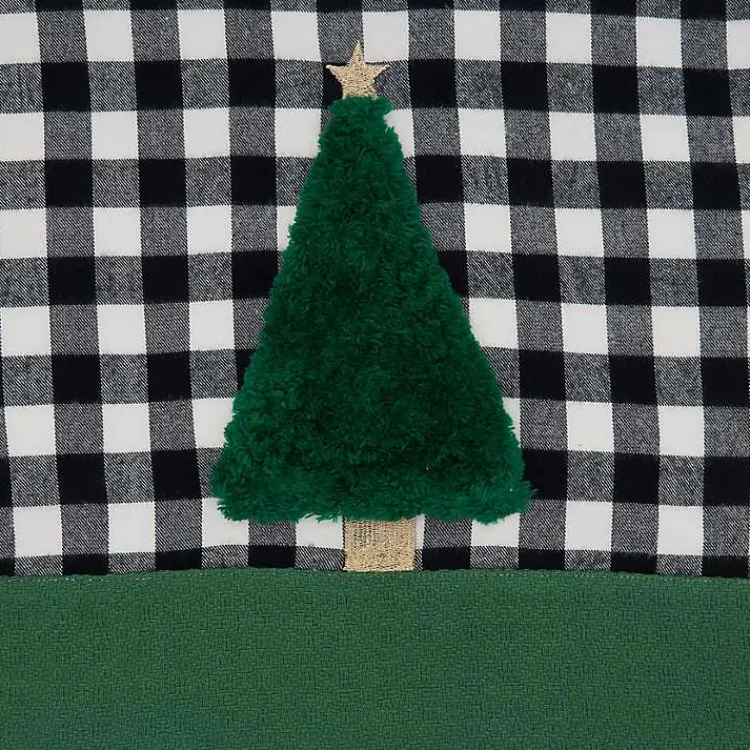 Kirklands Home Black Buffalo Check Christmas Tree Table Runner New