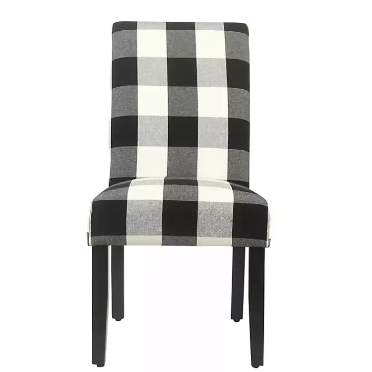 Kirklands Home Buffalo Check Dining Chairs, Set of 2 Black Discount