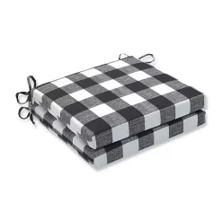 Kirklands Home Buffalo Check Outdoor Chair Cushions Black Outlet