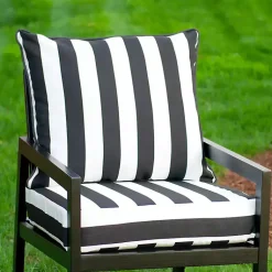 Kirklands Home Cabana 2-pc. Outdoor Deep Seat Cushion Black New