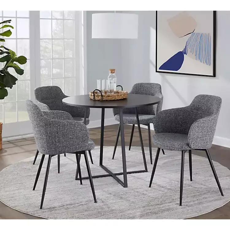 Kirklands Home Canary Cosmo Round Dining Table Black Best