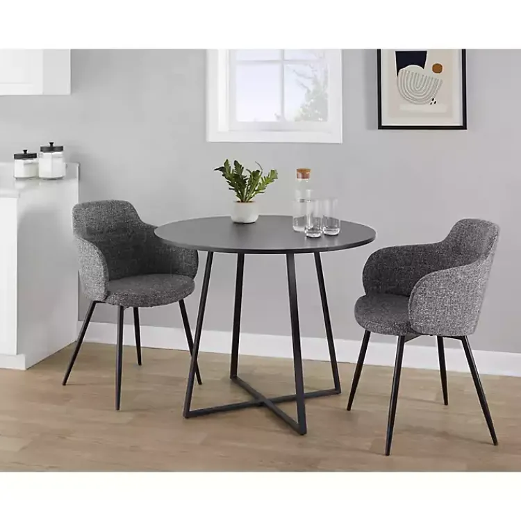 Kirklands Home Canary Cosmo Round Dining Table Black Best