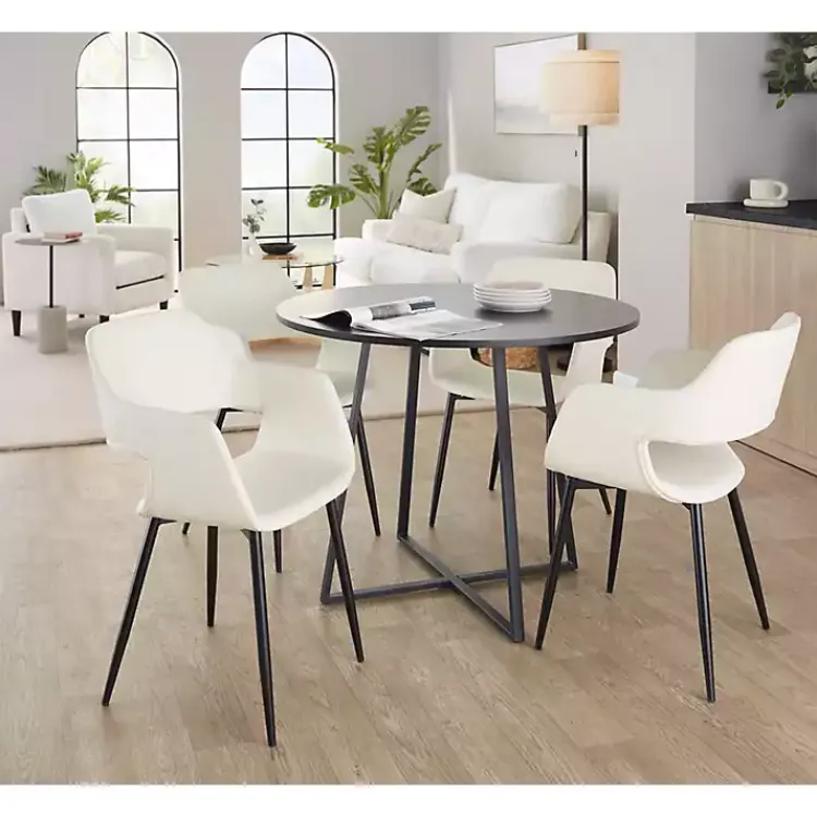 Kirklands Home Canary Cosmo Round Dining Table Black Best