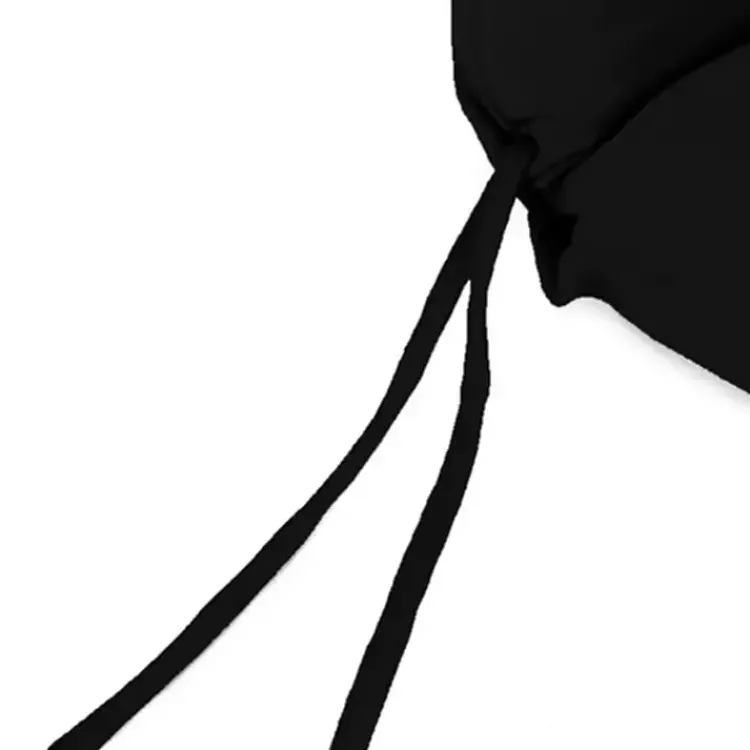 Kirklands Home Canvas French Edge Outdoor Chair Cushion Black