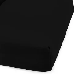 Kirklands Home Canvas French Edge Outdoor Chaise Cushion Black Discount