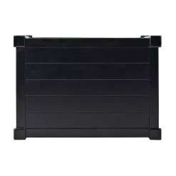 Kirklands Home Carved Pinewood Farmhouse Accent Table Black Hot
