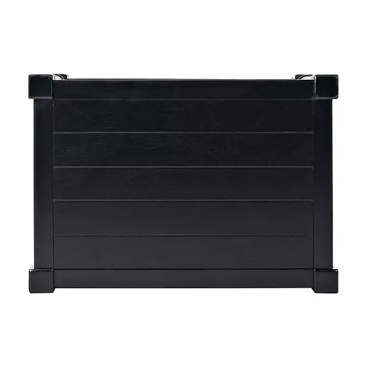 Kirklands Home Carved Pinewood Farmhouse Accent Table Black Hot