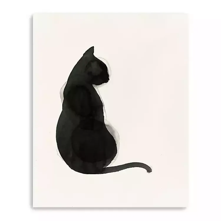 Kirklands Home Black Cat Canvas Art Print Outlet