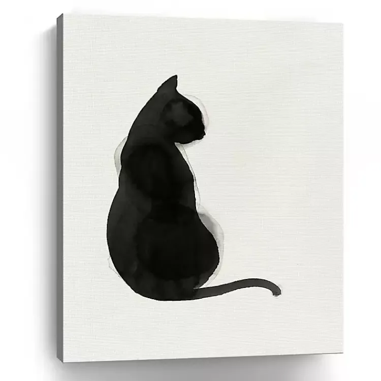 Kirklands Home Black Cat Canvas Art Print Outlet