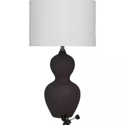 Kirklands Home Black Ceramic Hourglass Simple Large Table Lamp White Online