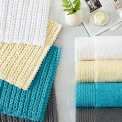 Kirklands Home Chenille Chain Stitched Bath Mat, 30 in. Black Clearance
