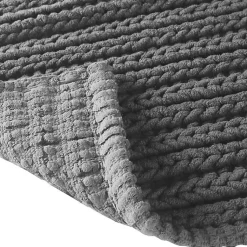 Kirklands Home Chenille Chain Stitched Bath Mat, 40 in. Black Discount