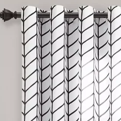 Kirklands Home Chevron 2-pc. Curtain Panel Set, 84 in. Black Outlet