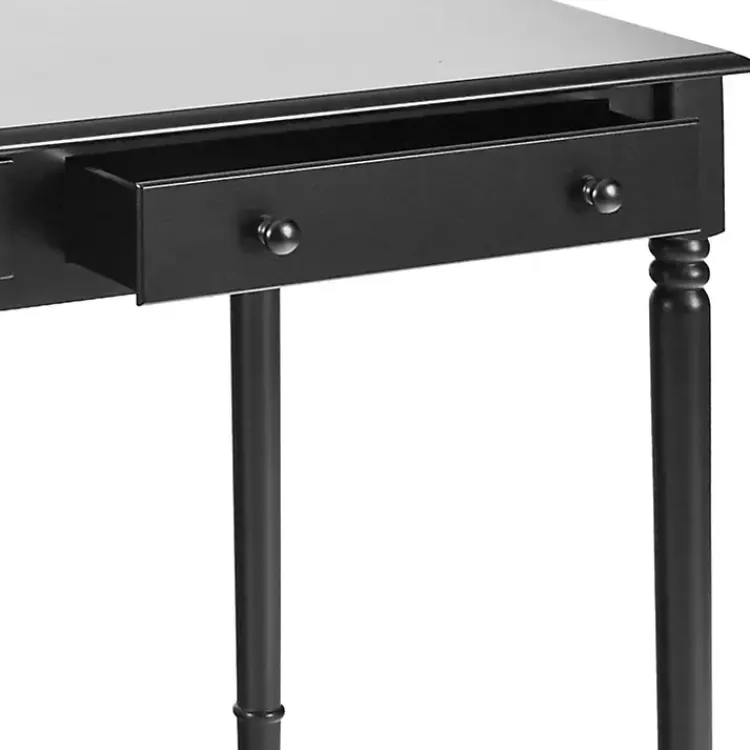 Kirklands Home Classic 2-Drawer Wood Desk Black New