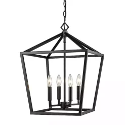 Kirklands Home Classic Farmhouse Square Pendant Light Black Sale