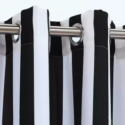 Kirklands Home Black Coastal Stripe Outdoor Curtain Panel, 84 in. Online
