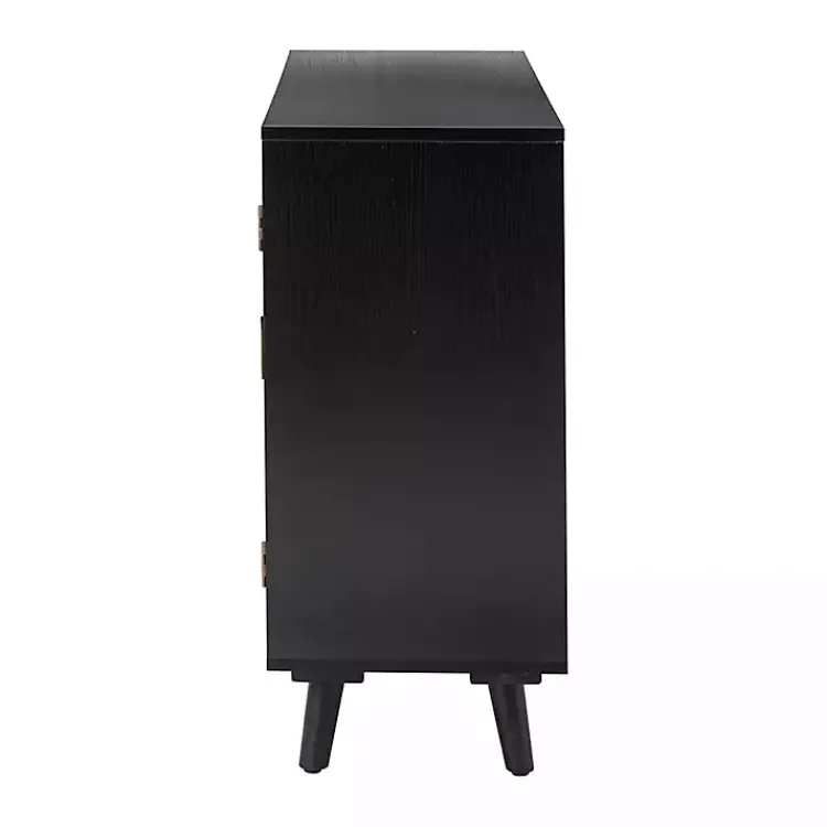 Kirklands Home Contemporary Lattice Doors Sideboard Black Sale