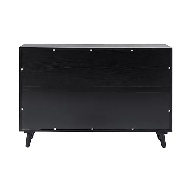 Kirklands Home Contemporary Lattice Doors Sideboard Black Sale