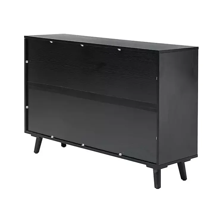 Kirklands Home Contemporary Lattice Doors Sideboard Black Sale
