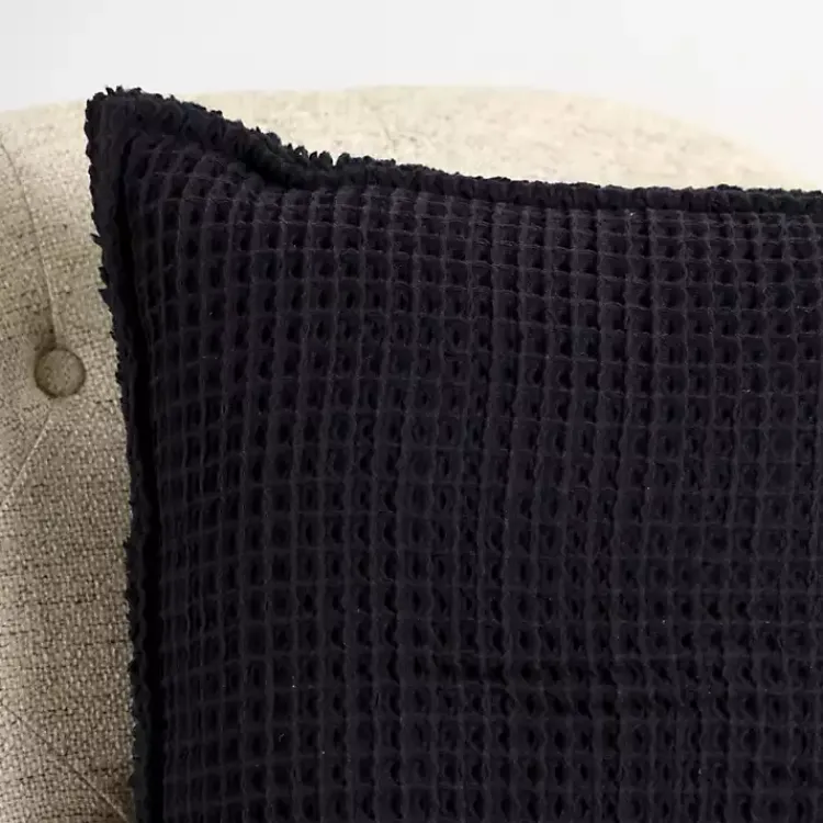 Pillows>Kirklands Home Cozy Waffle Pillow Black