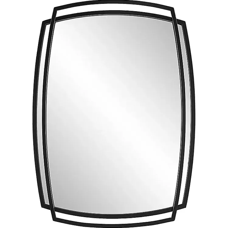 Kirklands Home Black Curved Overlapping Wall Mirror Discount