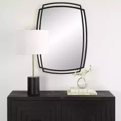 Kirklands Home Black Curved Overlapping Wall Mirror Discount
