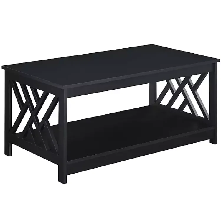 Kirklands Home Cut-Out Sides Coffee Table Black Online
